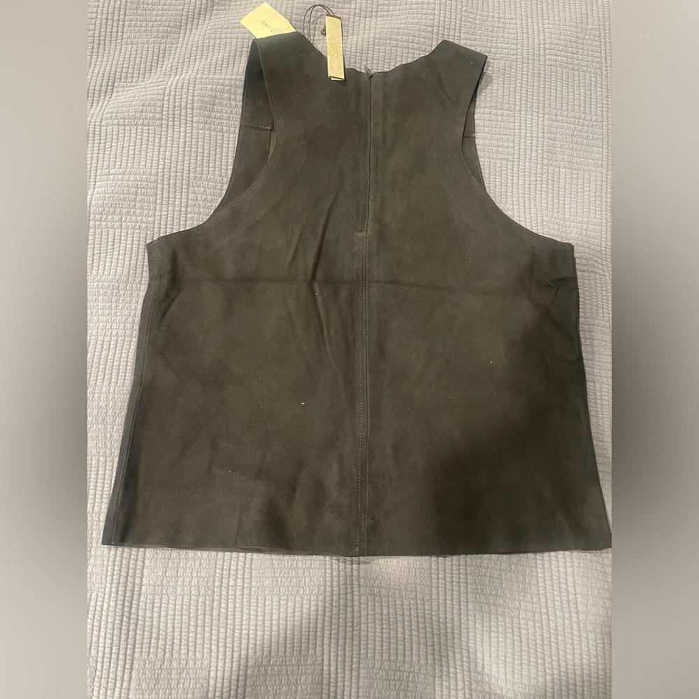 J Brand Black Iris leather tunic